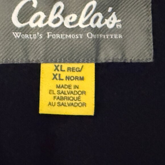 Cabelas Mens Heavy Winter Flannel Long Sleeve Button Down Collared Shirt - Picture 4 of 6